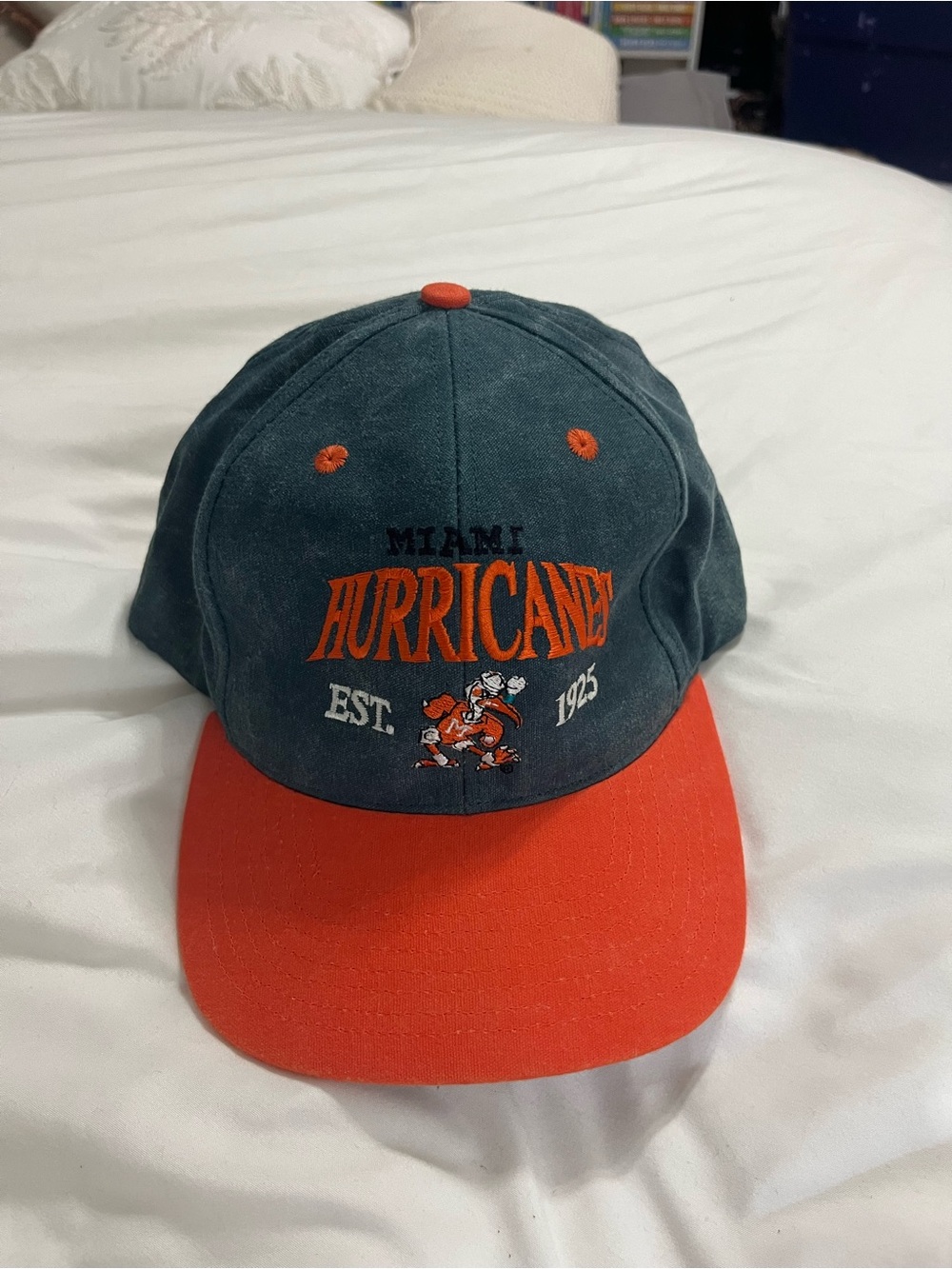 1990s Drew Pearson Miami Hurricanes snapback hat
